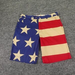 Loudmouth Golf Shorts Men's 38 American Flag‎ Stars Stripes Red White Blue USA